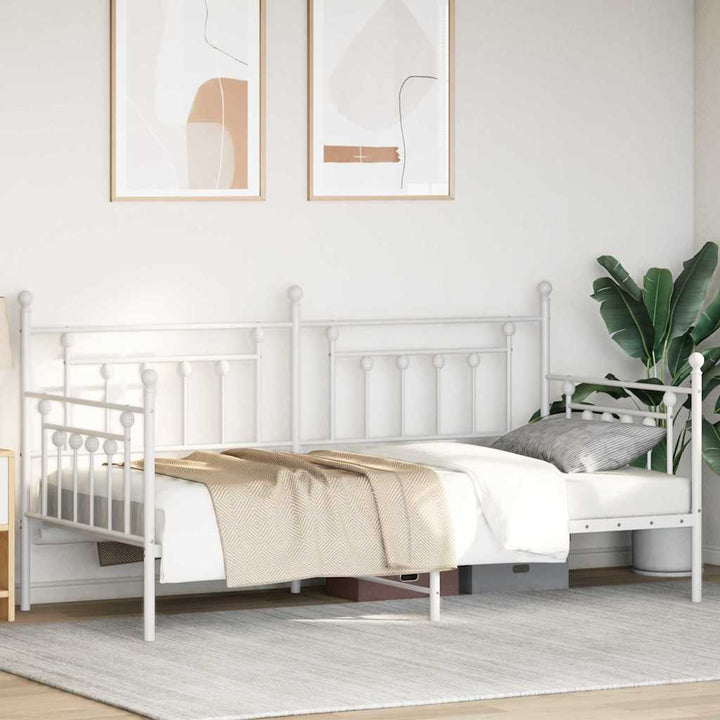 Dagsengramme Hvid 100 x 190 cm Stål