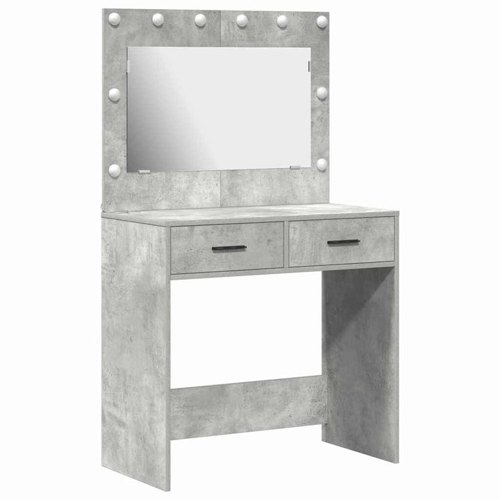 Klædeskab Beton Grå 78,5 x 41 x 135 cm Konstrueret træ