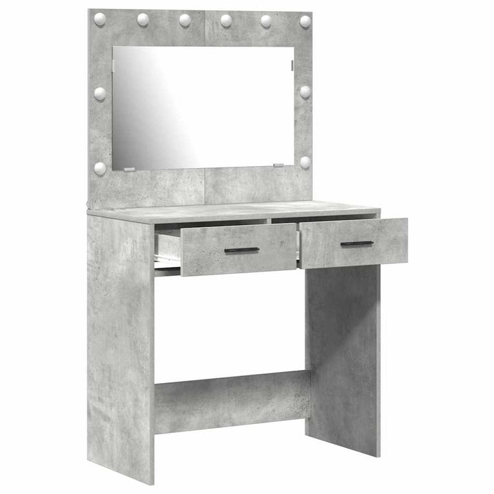 Klædeskab Beton Grå 78,5 x 41 x 135 cm Konstrueret træ