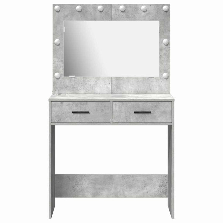 Klædeskab Beton Grå 78,5 x 41 x 135 cm Konstrueret træ