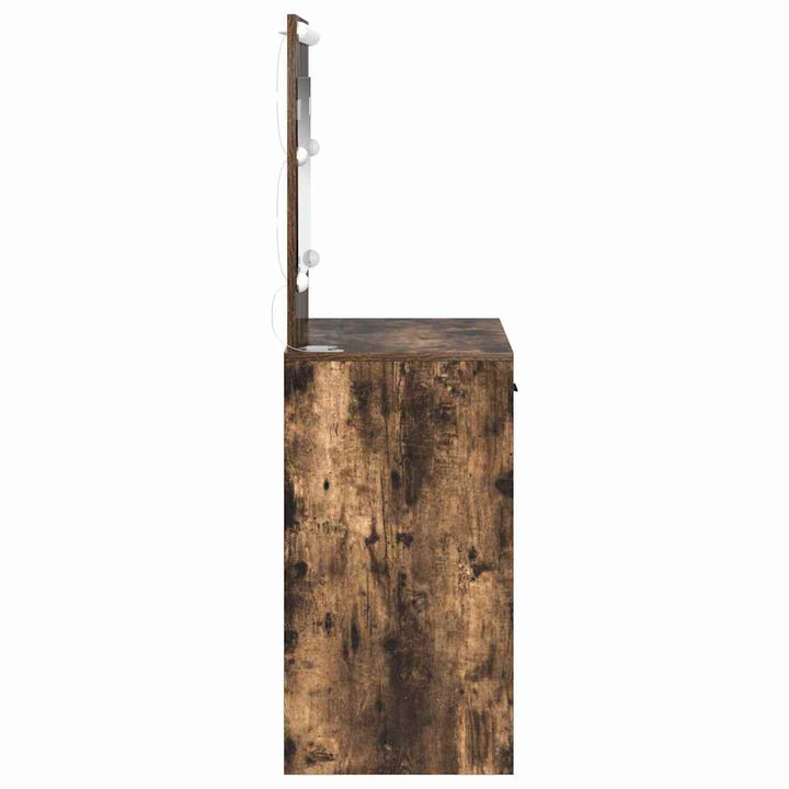 Klædeskab med spejl Røget eg 78,5 x 41 x 135 cm Konstrueret træ