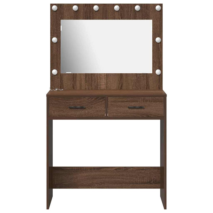 Klædeskab med skuffe Brun eg 78,5 x 41 x 135 cm Konstrueret træ