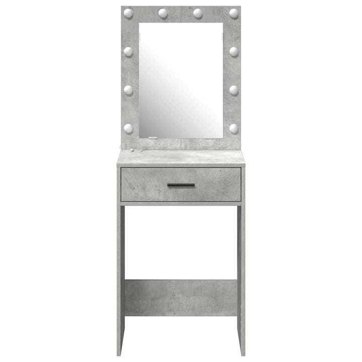Klædeskab med skuffe Beton Grå 50 x 41 x 135 cm Konstrueret træ