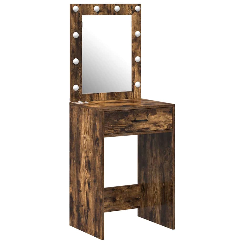 Klædeskab med skuffe Røget eg 50 x 41 x 135 cm Konstrueret træ