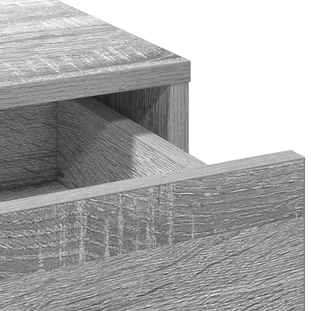 Klædeskab med spejl Grå Sonoma 50 x 41 x 135 cm Konstrueret træ