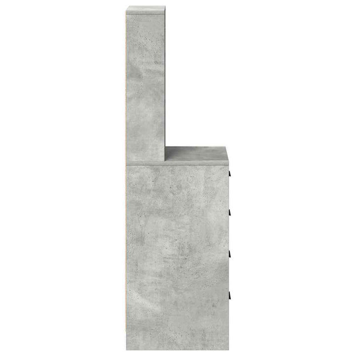 Highboard med skuffe Betongrå 40 x 41 x 135 cm Konstrueret træ