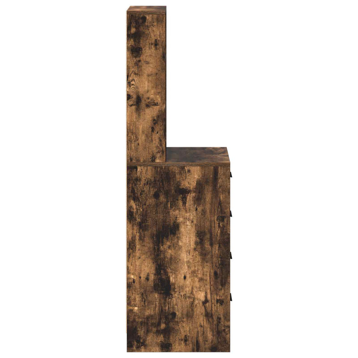 Highboard med skuffe Røget eg 40 x 41 x 135 cm Konstrueret træ
