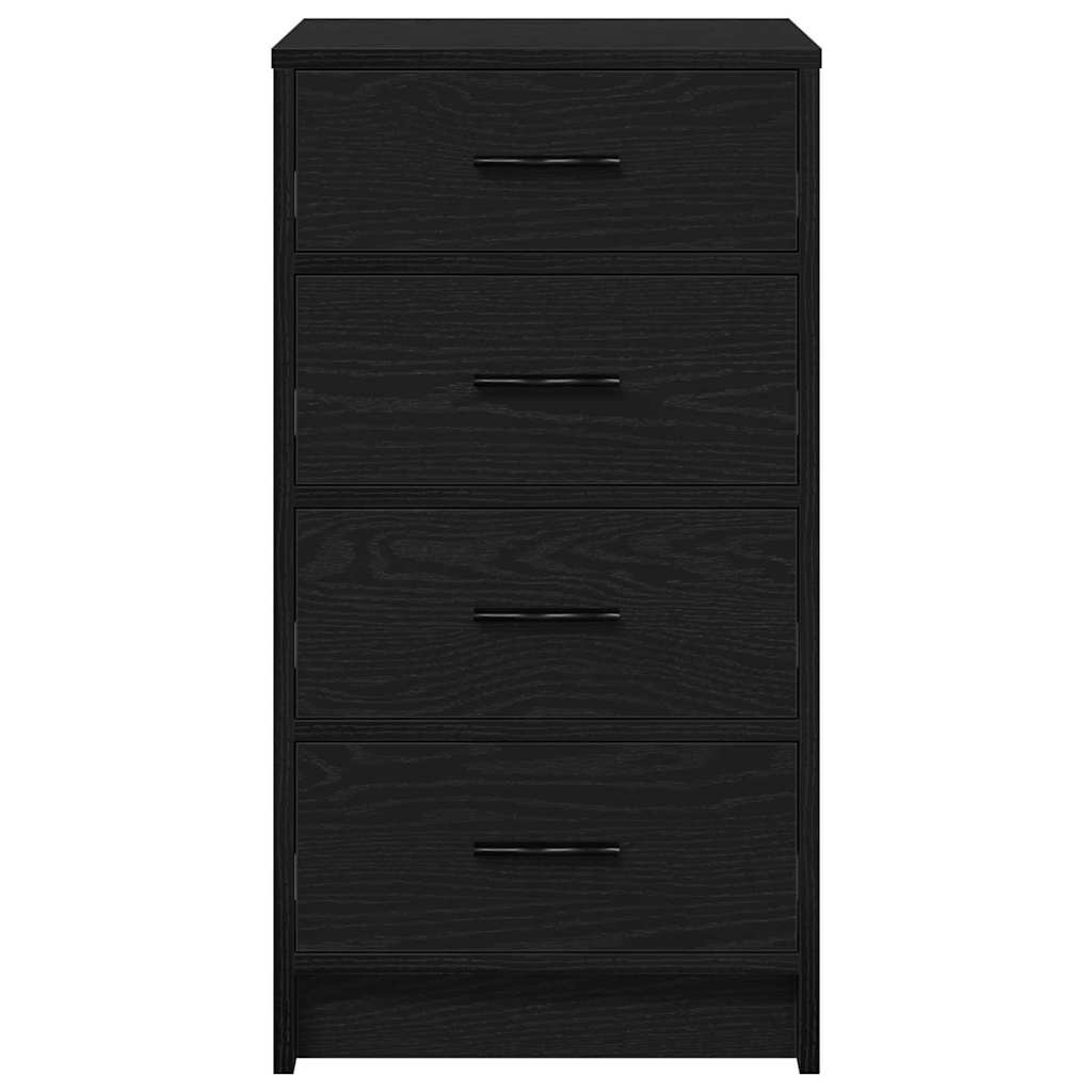 Sideboard med skuffe Sort eg 40 x 41 x 75 cm Konstrueret træ