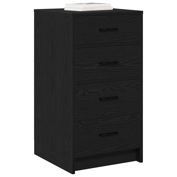 Sideboard med skuffe Sort eg 40 x 41 x 75 cm Konstrueret træ