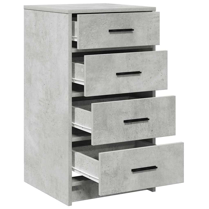 Sideboard med skuffe Betongrå 40 x 41 x 75 cm Konstrueret træ