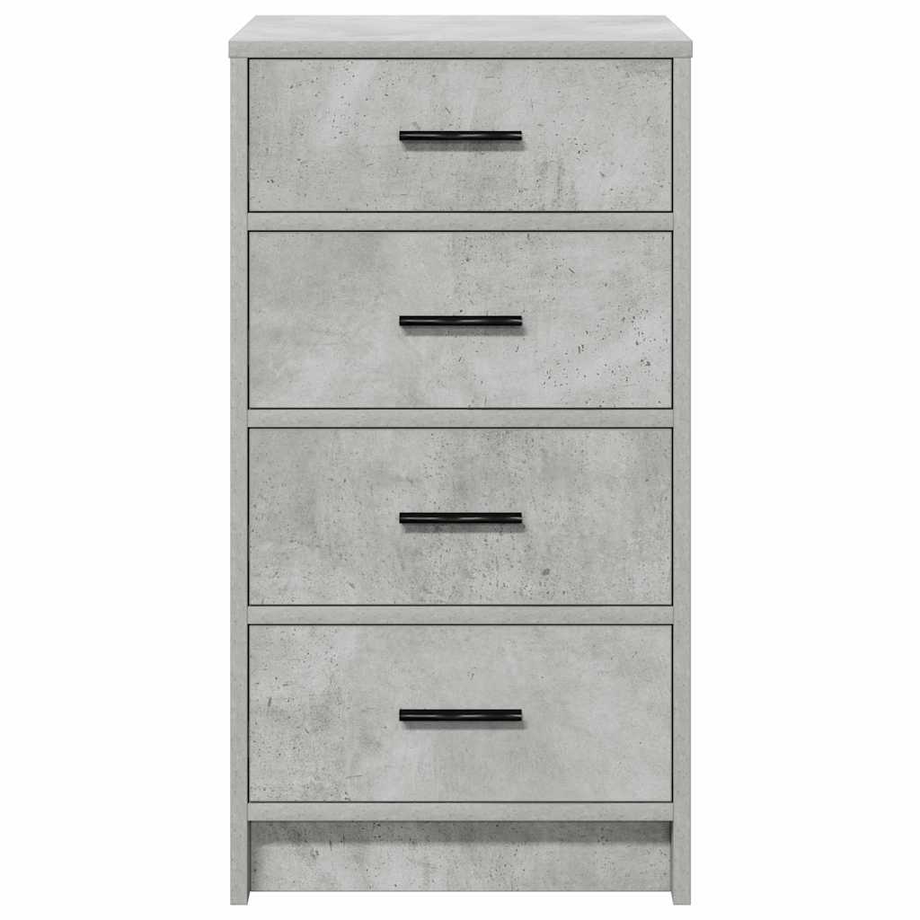 Sideboard med skuffe Betongrå 40 x 41 x 75 cm Konstrueret træ