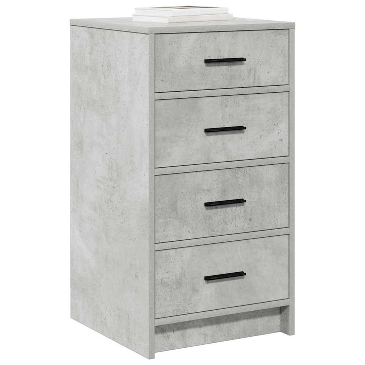 Sideboard med skuffe Betongrå 40 x 41 x 75 cm Konstrueret træ
