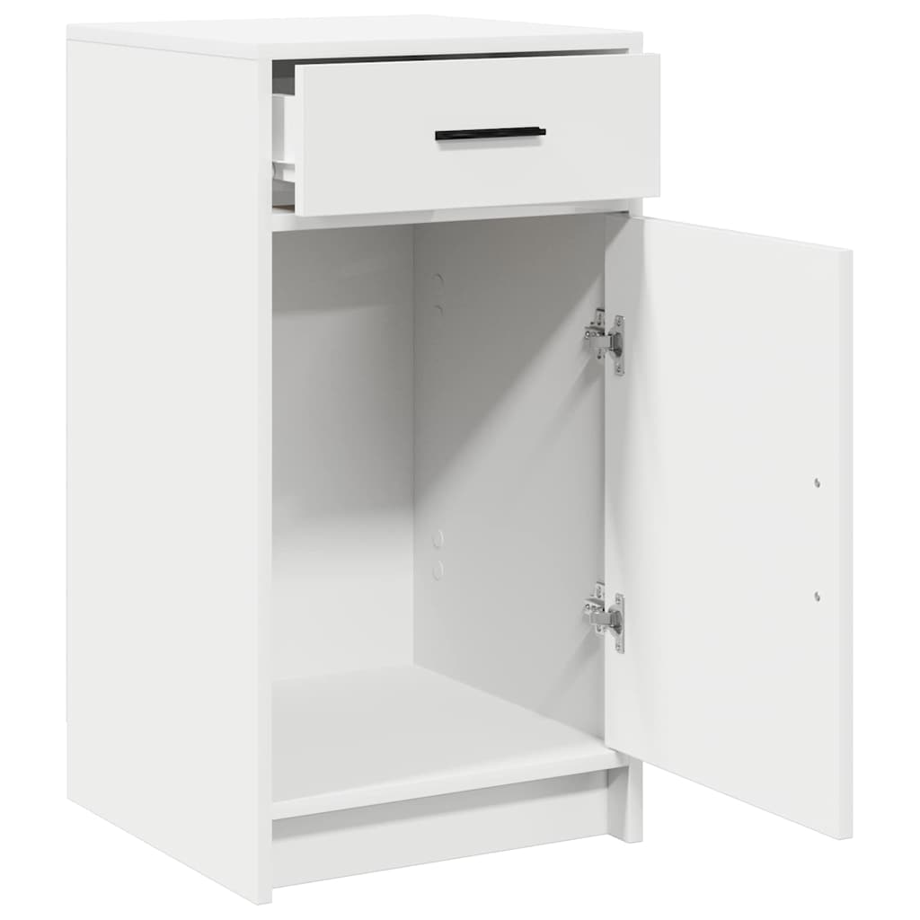 Sideboard med skuffe Hvid 40 x 40.5 x 75 cm Konstrueret træ
