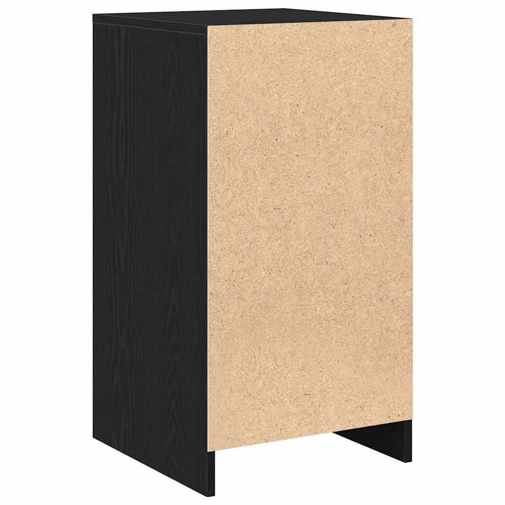 Sideboard med skuffe Sort eg 40 x 40.5 x 75 cm Konstrueret træ