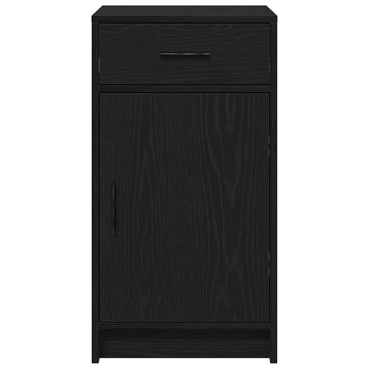 Sideboard med skuffe Sort eg 40 x 40.5 x 75 cm Konstrueret træ
