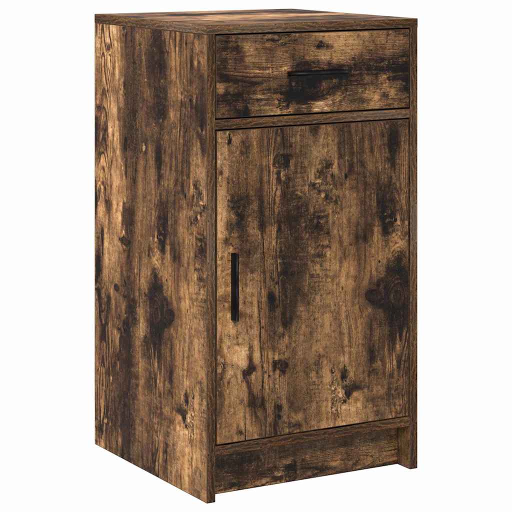Sideboard med skuffe Røget eg 40 x 40.5 x 75 cm Konstrueret træ