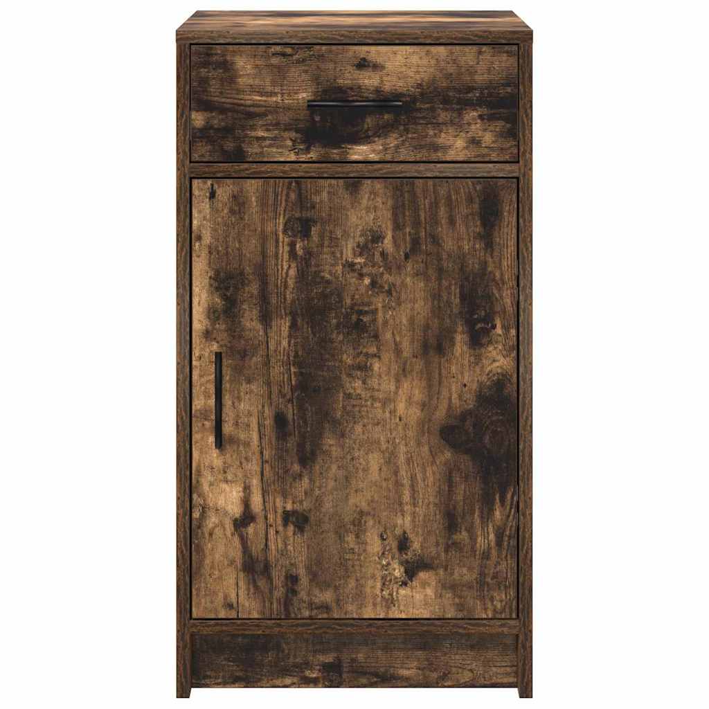 Sideboard med skuffe Røget eg 40 x 40.5 x 75 cm Konstrueret træ