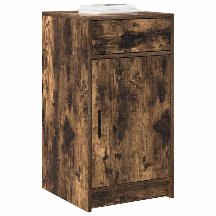 Sideboard med skuffe Røget eg 40 x 40.5 x 75 cm Konstrueret træ