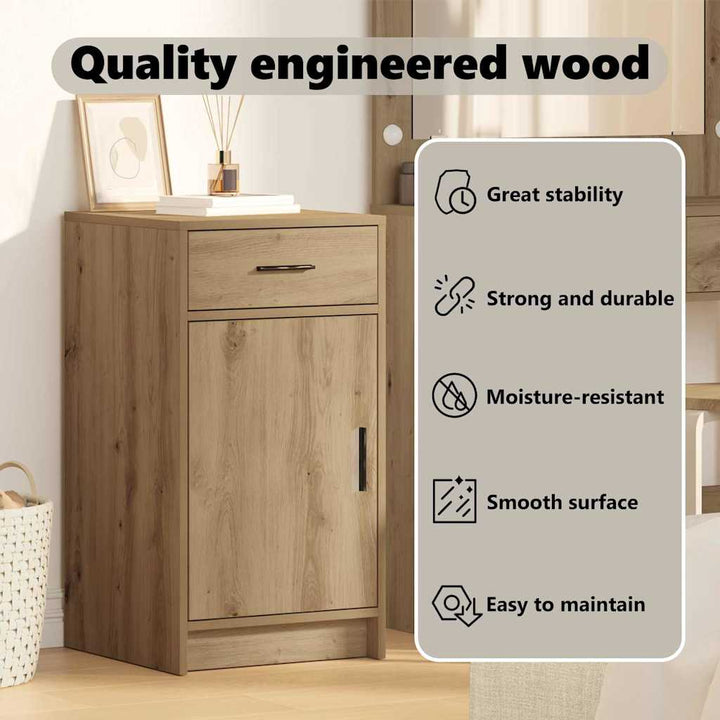 Sideboard Artisan Egetræ 40 x 40.5 x 75 cm Konstrueret træ