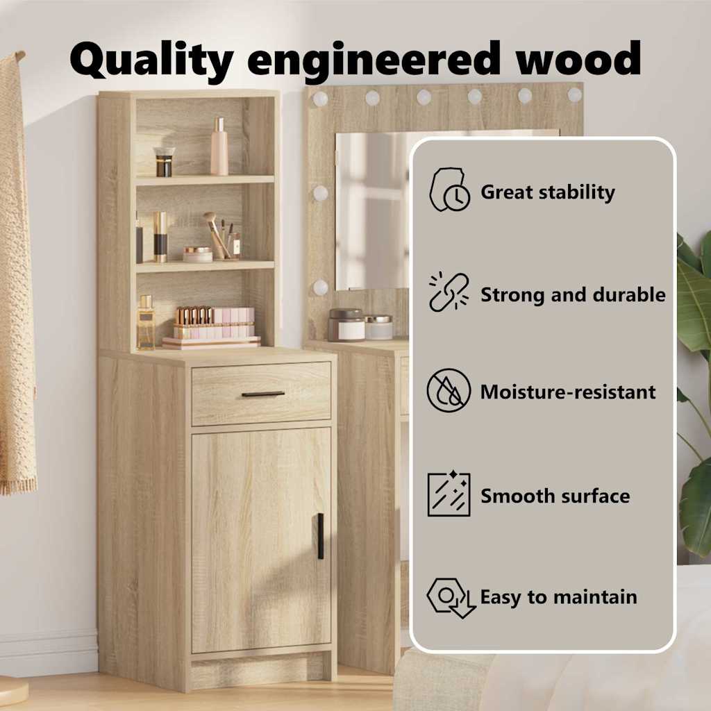 Highboard Sonoma eg 40 x 40,5 x 135 cm Konstrueret træ