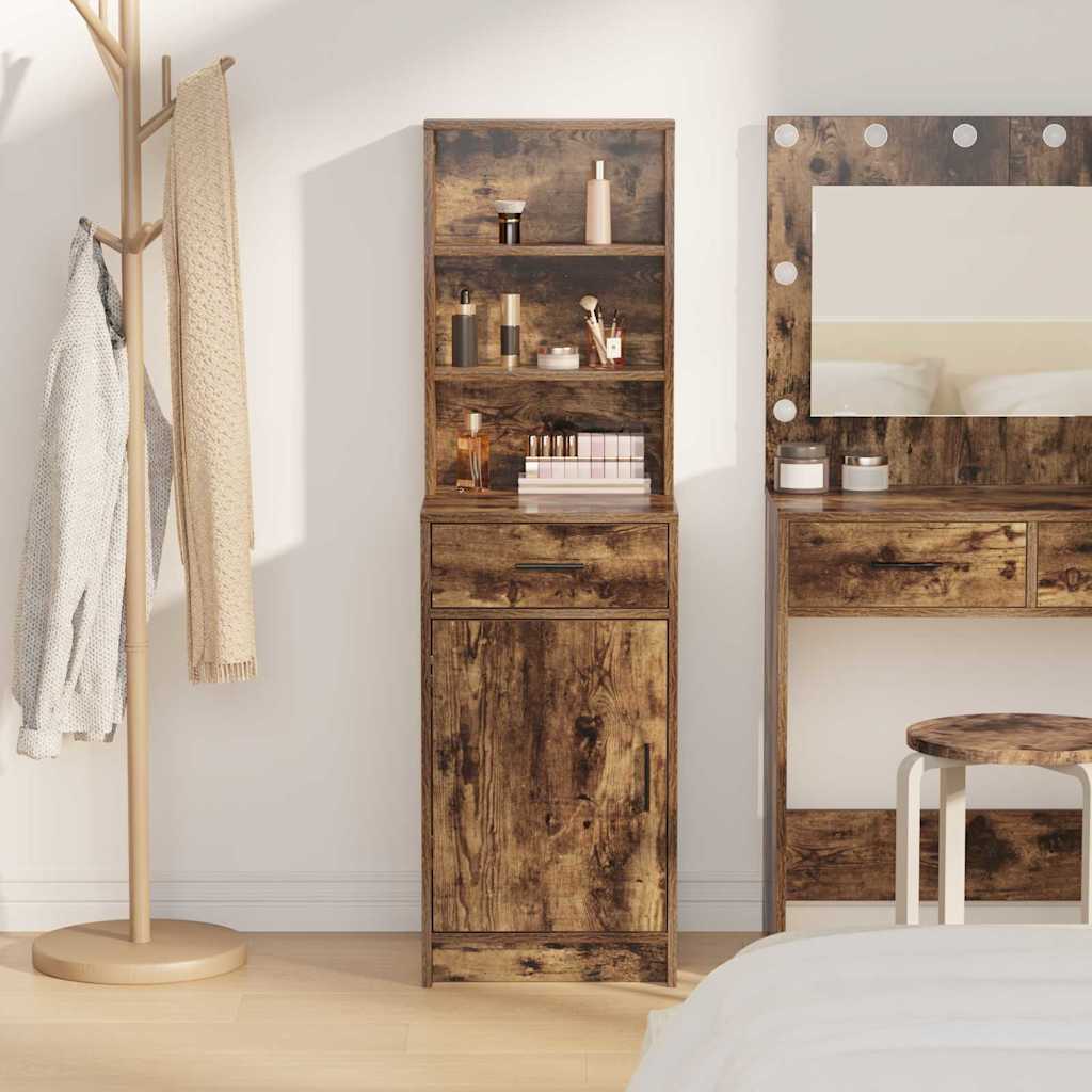 Highboard Røget eg 40 x 40,5 x 135 cm Konstrueret træ