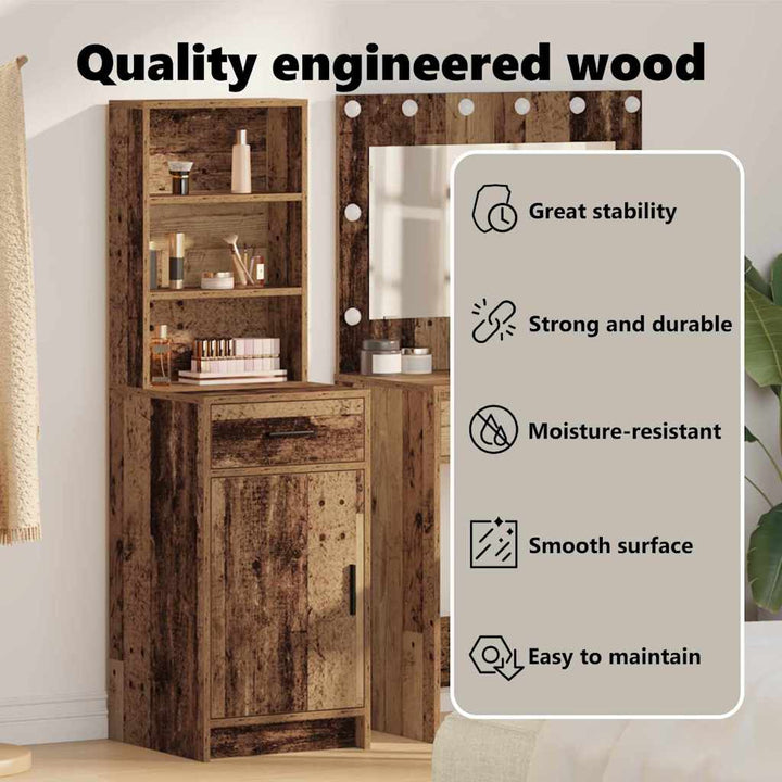 Highboard Gammelt træ 40 x 40,5 x 135 cm Konstrueret træ