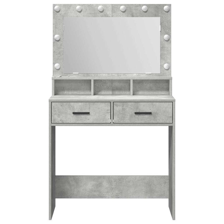 Klædeskab med skuffe Beton Grå 79 x 41 x 135 cm Konstrueret træ