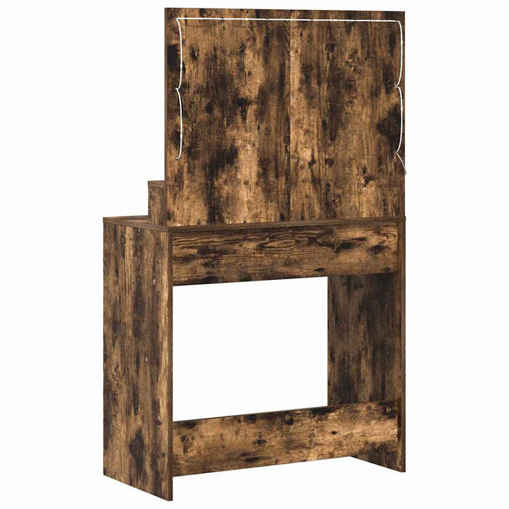 Klædeskab med skuffe Røget eg 79 x 41 x 135 cm Konstrueret træ