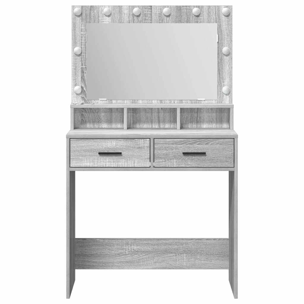 Klædeskab med hylde Grå Sonoma 79 x 41 x 135 cm Konstrueret træ