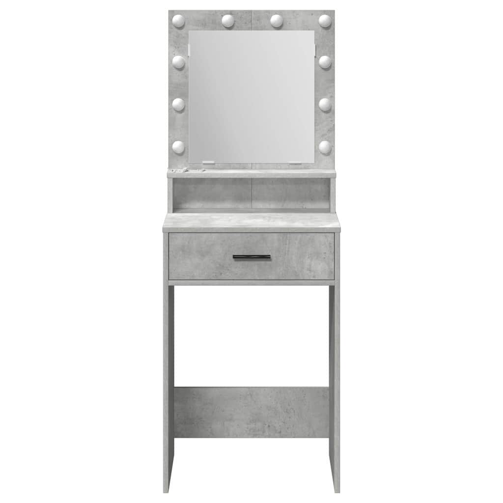 Klædeskab med skuffe Beton Grå 50 x 41 x 135 cm Konstrueret træ