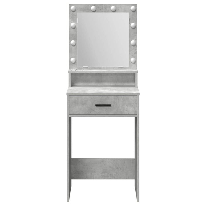 Klædeskab med skuffe Beton Grå 50 x 41 x 135 cm Konstrueret træ