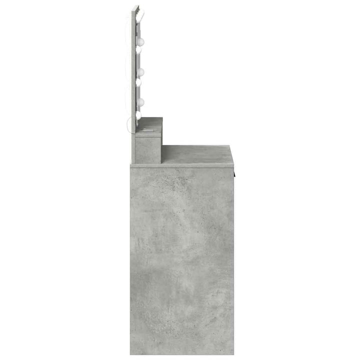 Klædeskab med skuffe Beton Grå 50 x 41 x 135 cm Konstrueret træ