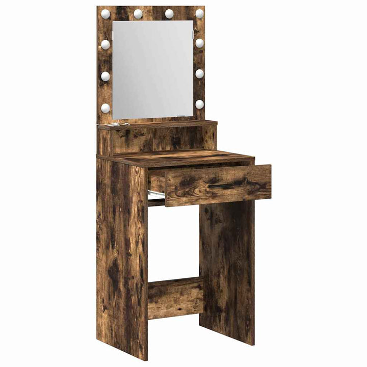 Klædeskab med skuffe Røget eg 50 x 41 x 135 cm Konstrueret træ