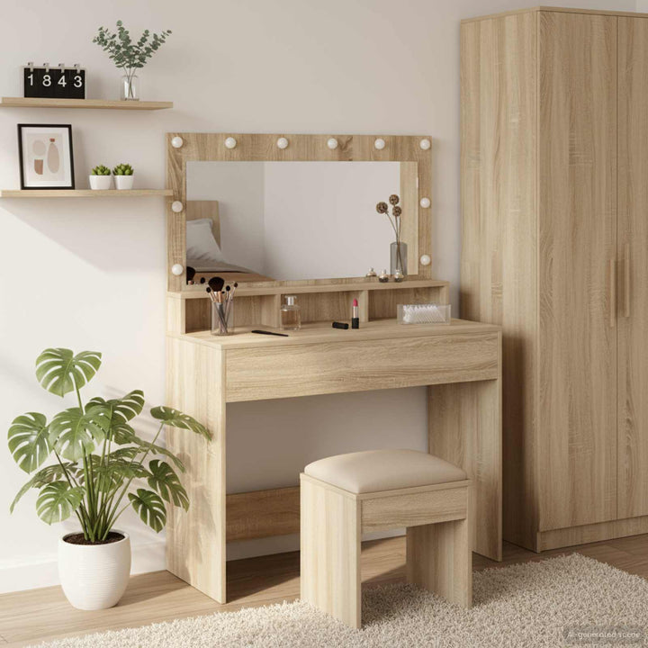 Klædeskab Sonoma eg 100 x 41 x 135 cm Konstrueret træ