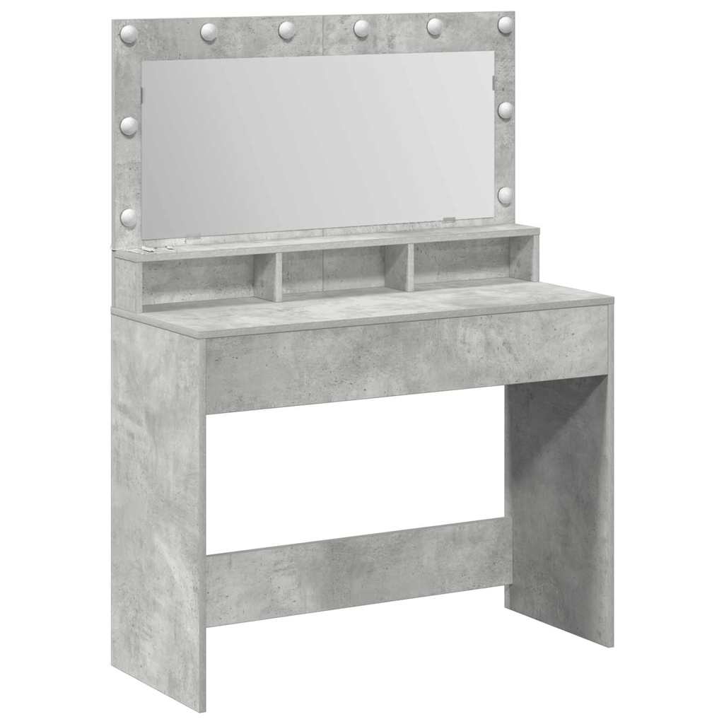Klædeskab med hylde Beton Grå 100 x 41 x 135 cm Konstrueret træ