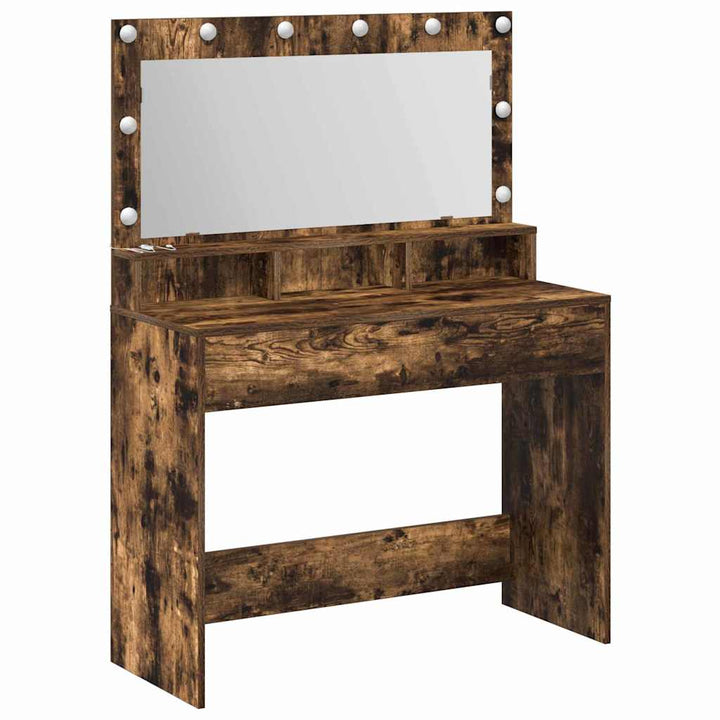 Klædeskab med hylde Røget eg 100 x 41 x 135 cm Konstrueret træ