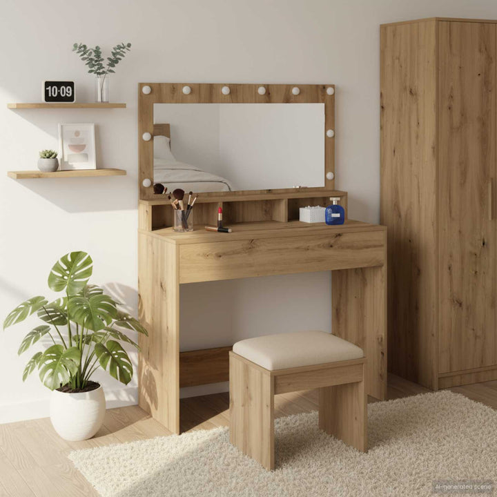 Klædeskab Artisan Egetræ 100 x 41 x 135 cm Konstrueret træ