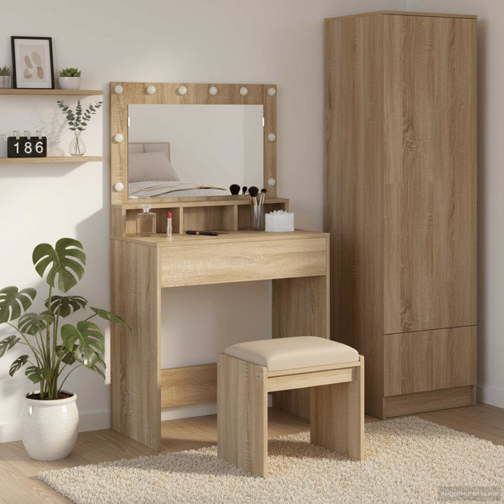 Klædeskab Sonoma eg 75,5 x 41 x 135 cm Konstrueret træ