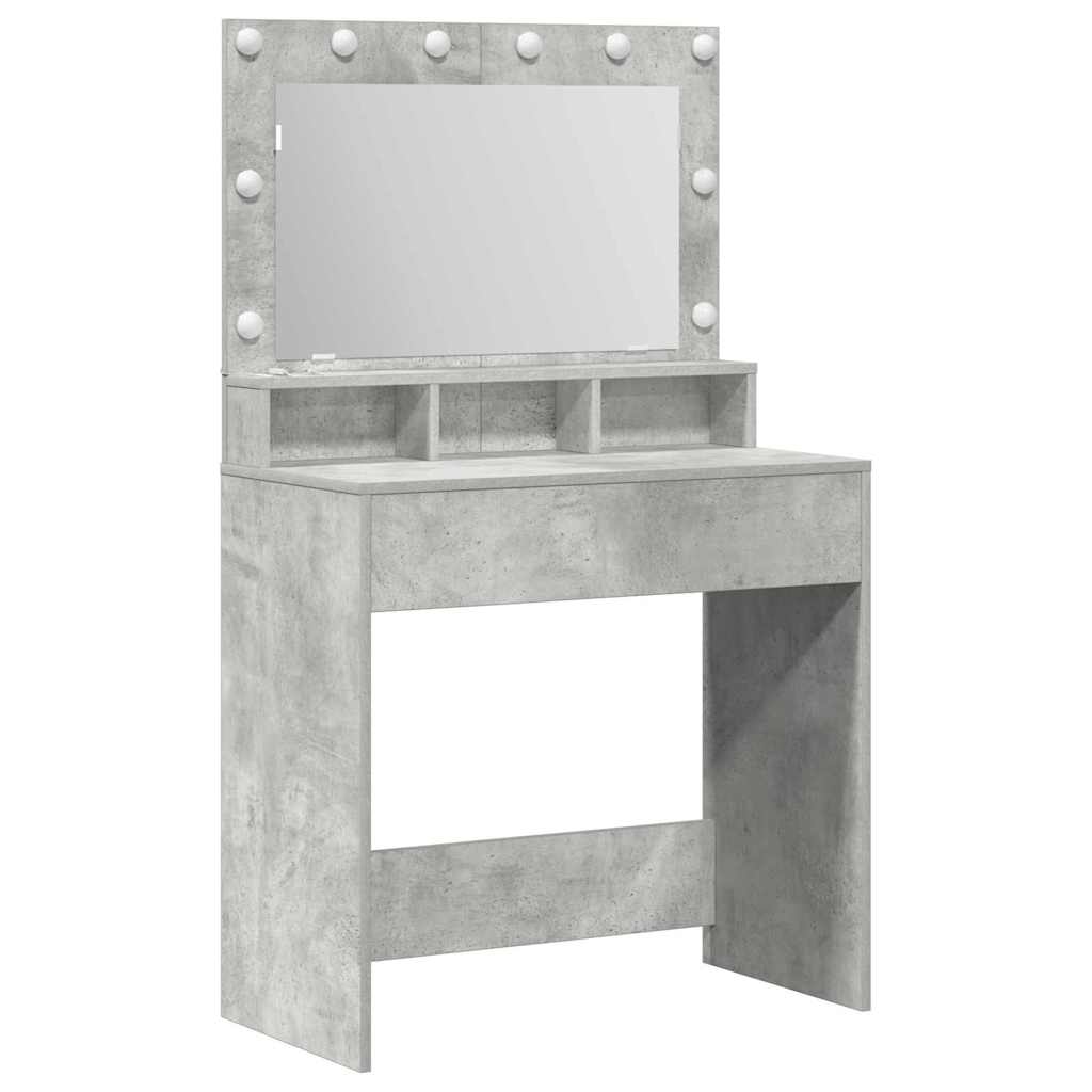 Klædeskab Beton Grå 78,5 x 41 x 135 cm Konstrueret træ