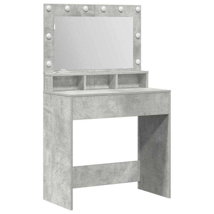 Klædeskab Beton Grå 78,5 x 41 x 135 cm Konstrueret træ