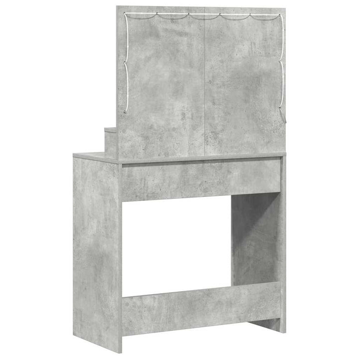 Klædeskab Beton Grå 78,5 x 41 x 135 cm Konstrueret træ