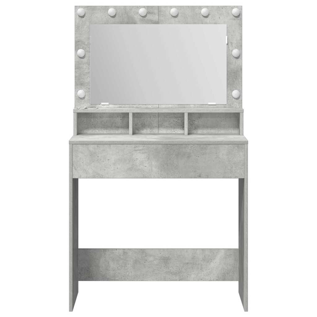 Klædeskab Beton Grå 78,5 x 41 x 135 cm Konstrueret træ