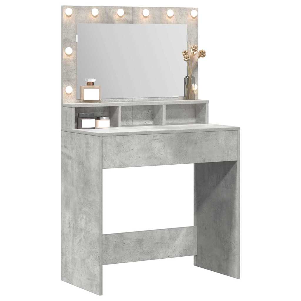 Klædeskab Beton Grå 78,5 x 41 x 135 cm Konstrueret træ