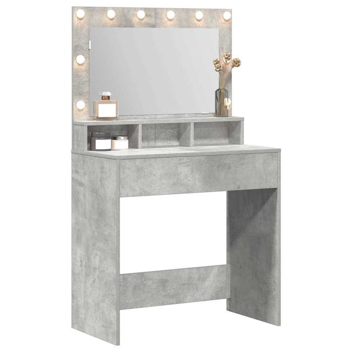 Klædeskab Beton Grå 78,5 x 41 x 135 cm Konstrueret træ