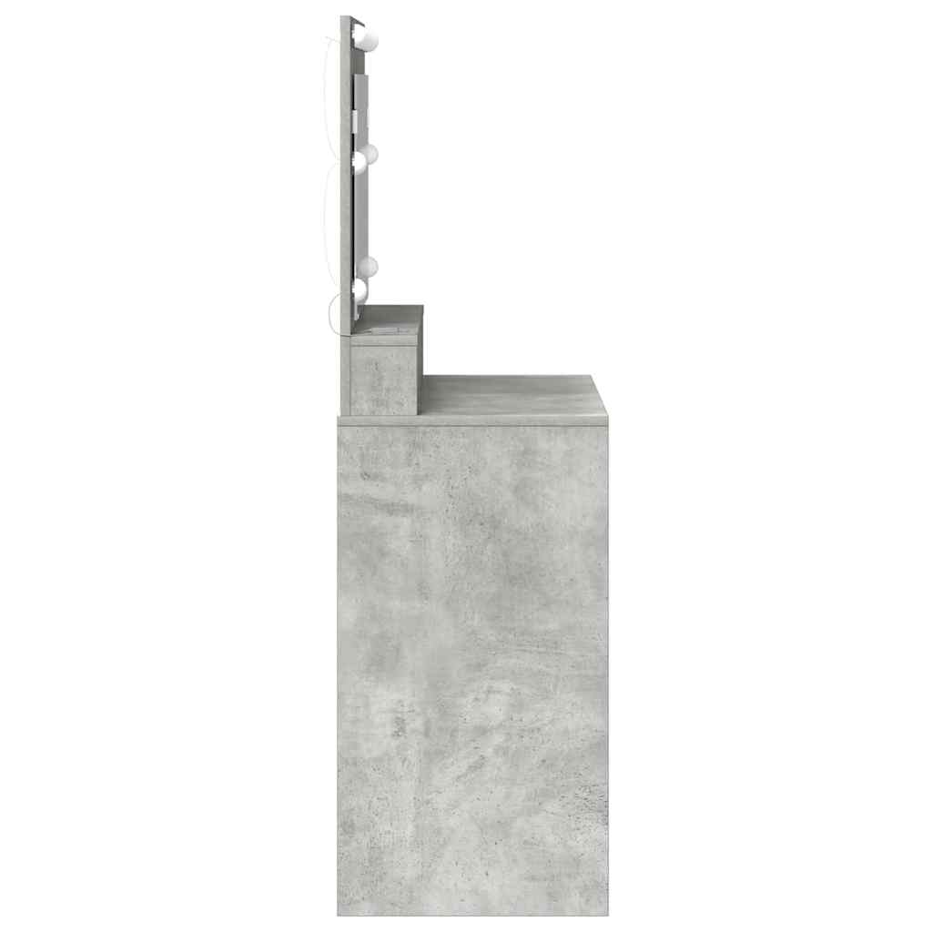 Klædeskab Beton Grå 78,5 x 41 x 135 cm Konstrueret træ