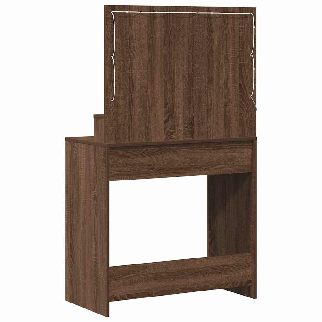 Klædeskab med hylde Brun eg 75,5 x 41 x 135 cm Konstrueret træ
