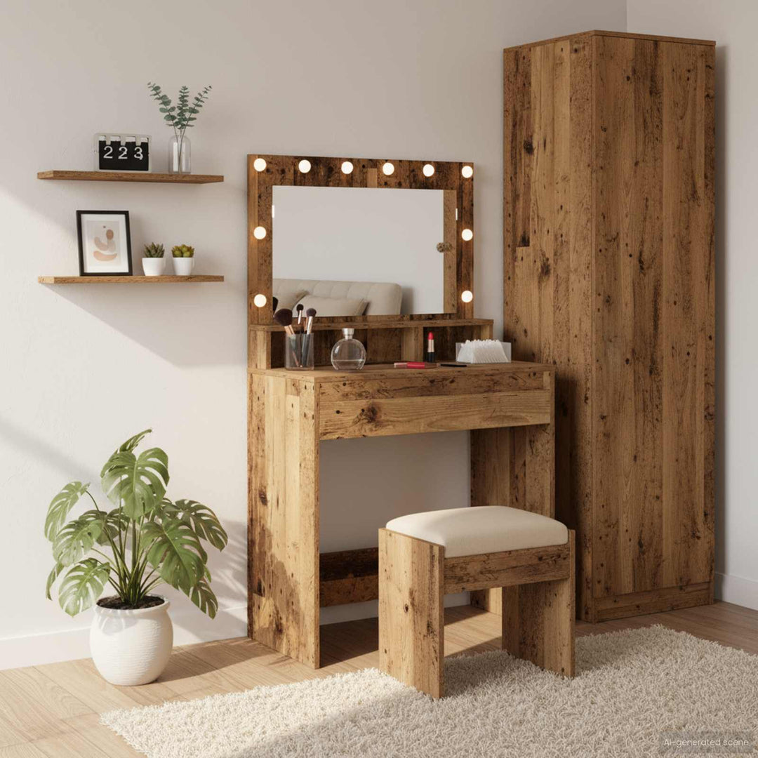 Klædeskab Gammelt træ 75,5 x 41 x 135 cm Konstrueret træ