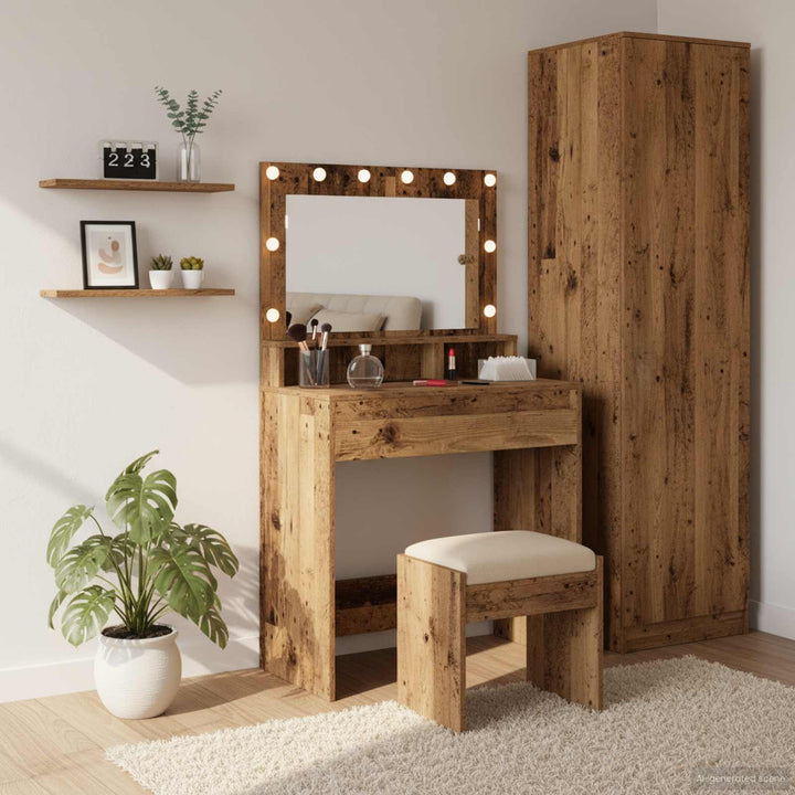Klædeskab Gammelt træ 75,5 x 41 x 135 cm Konstrueret træ