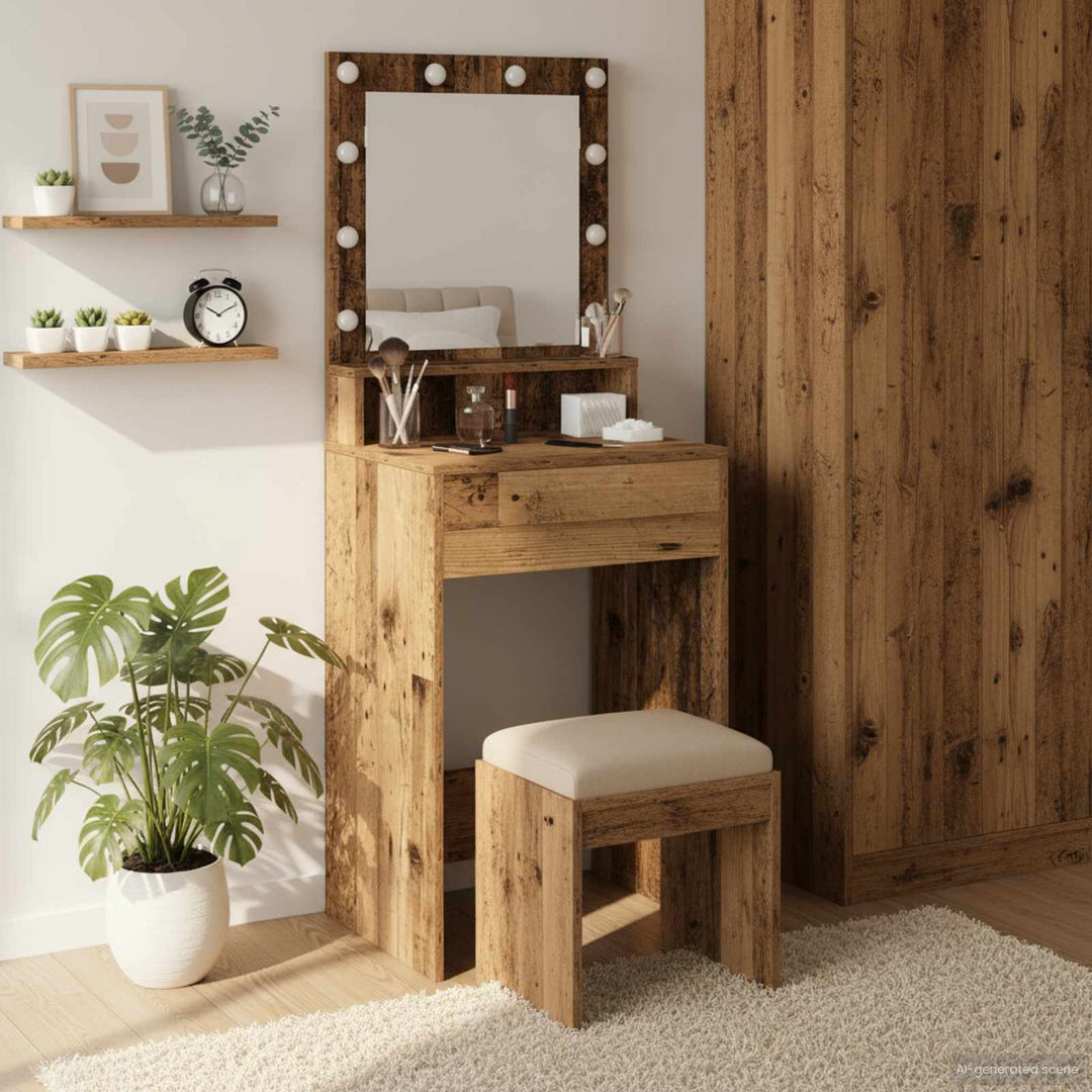 Klædeskab Gammelt træ 50 x 41 x 135 cm Konstrueret træ
