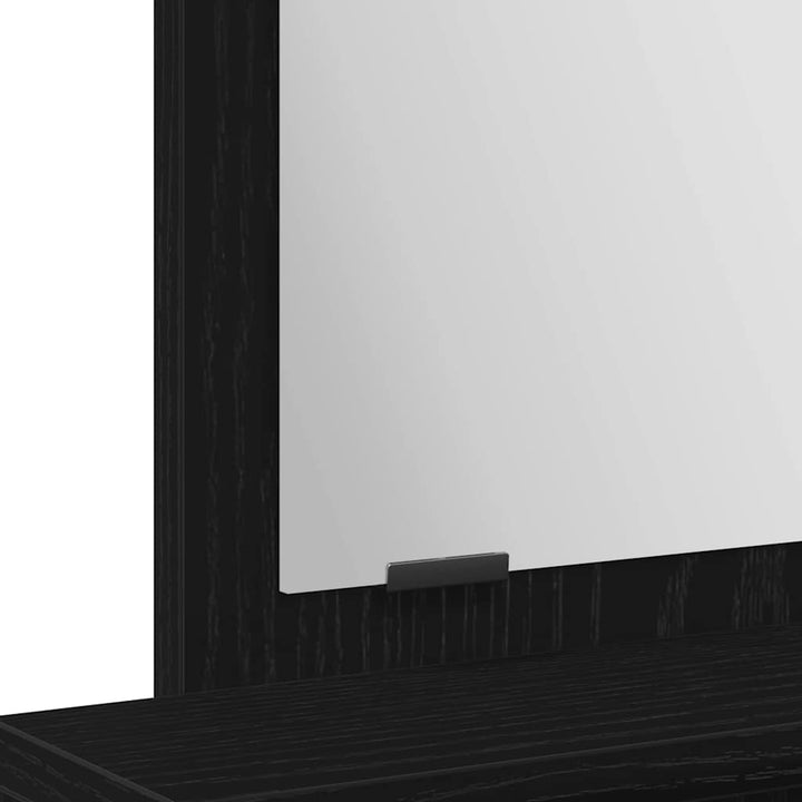 Klædeskab med skuffe Sort eg 50 x 41 x 140 cm Konstrueret træ